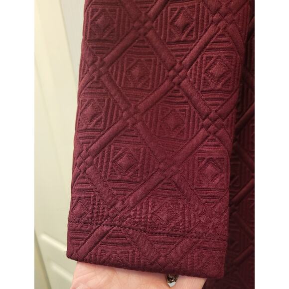 Betsey Johnson Long Sleeve Round Neck Dress Size 12 Burgundy NWT 80s - Picture 10 of 16